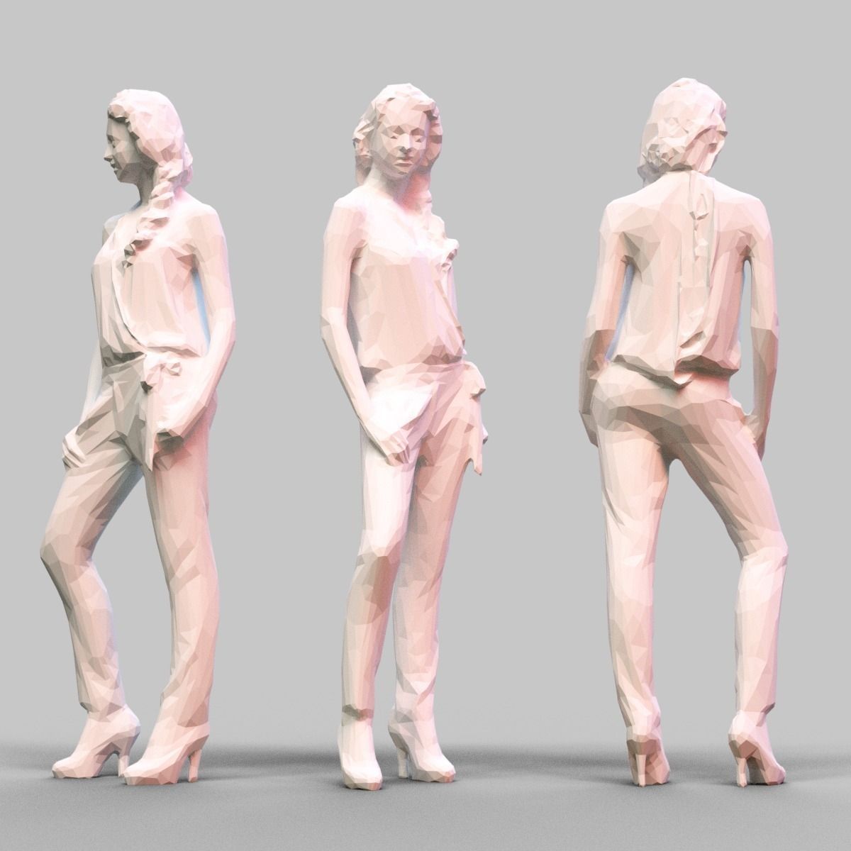 Girl Posing 3D print model_0