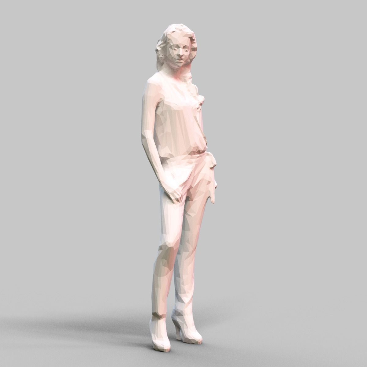 Girl Posing 3D print model_1