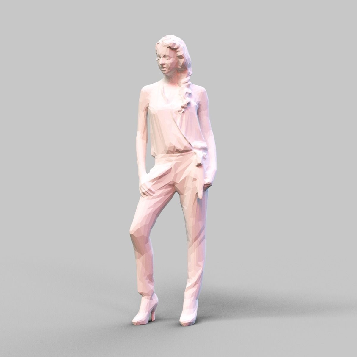Girl Posing 3D print model_3