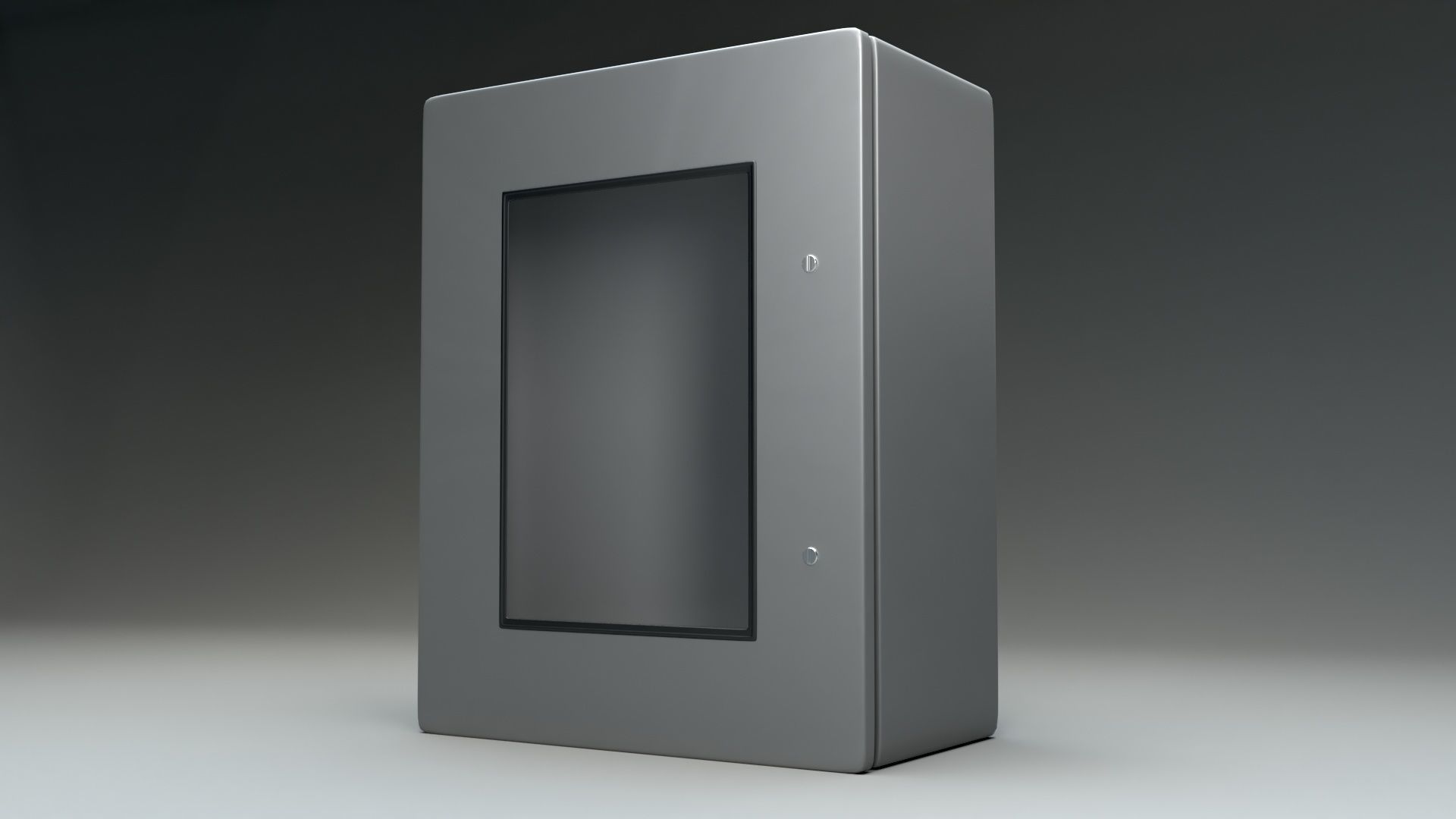 Commercial CH Windowed Utility Enclosure Low-poly 3D model_1