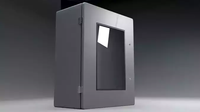 Commercial CH Windowed Utility Enclosure Low-poly 3D model