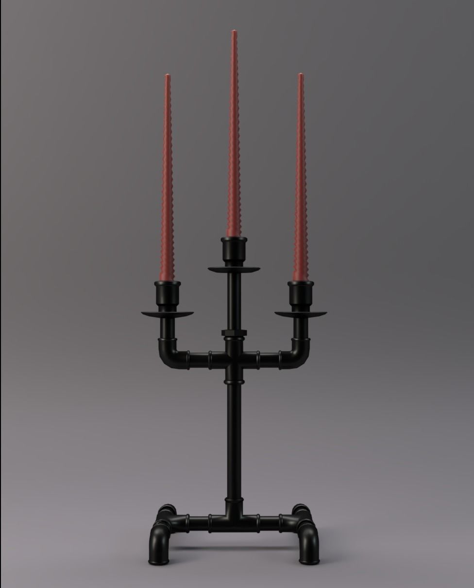 Candlestick LOFT 3D model_1