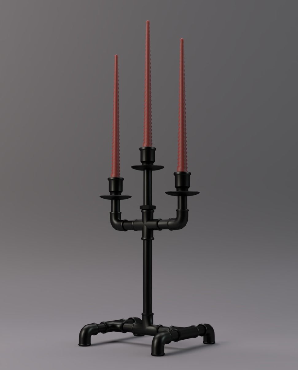 Candlestick LOFT 3D model_2