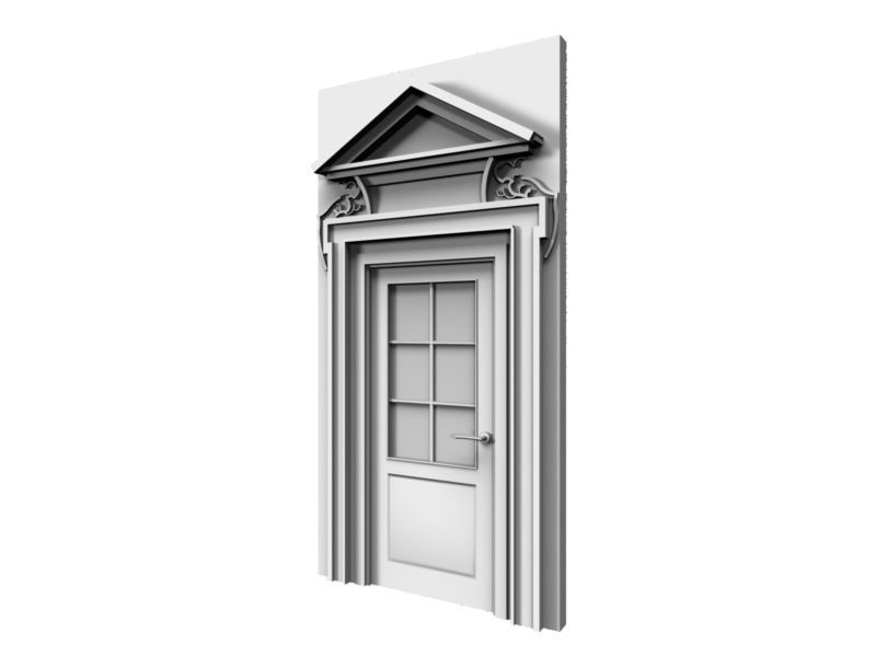 Classic 1 door  3D model_3