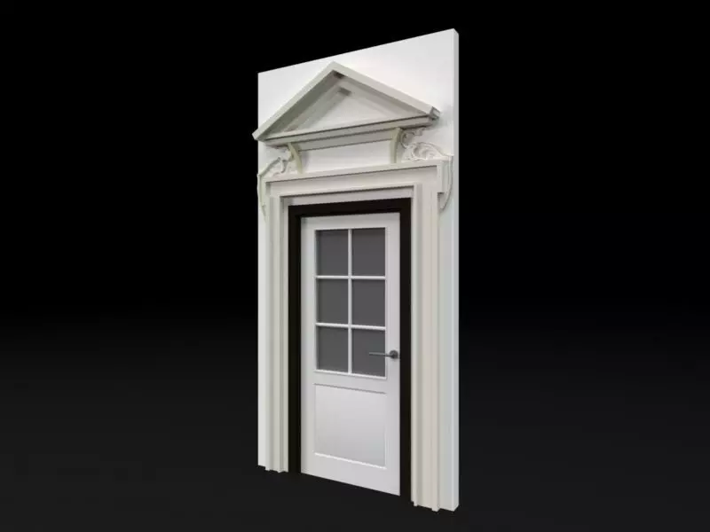 Classic 1 door  3D model_0