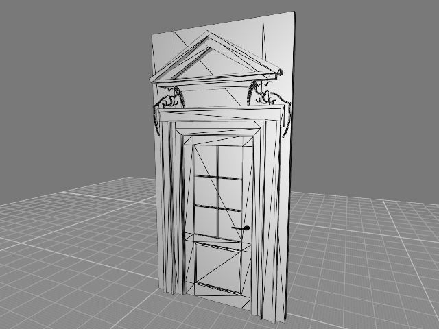 Classic 1 door  3D model_1