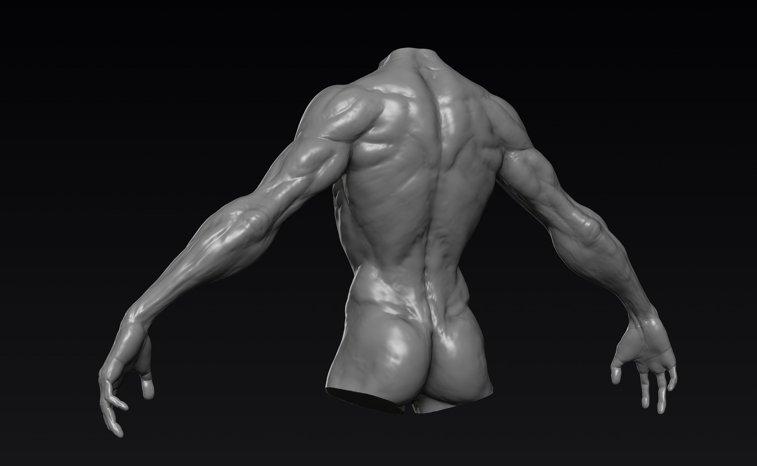Creature Upper Body Part 1 3D model_7