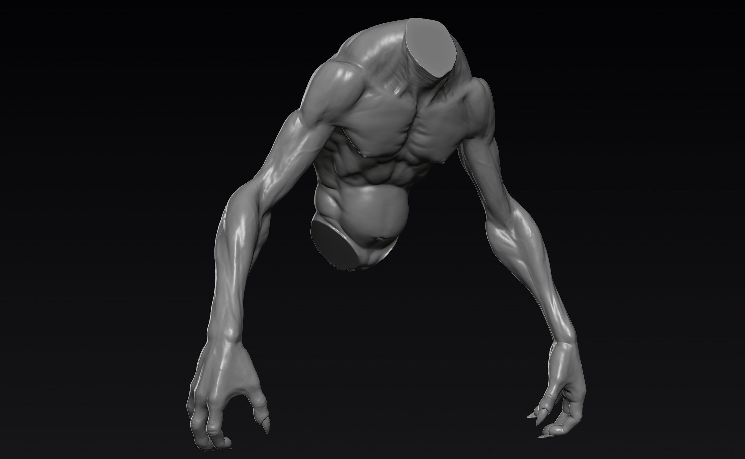 Creature Upper Body Part 1 3D model_10