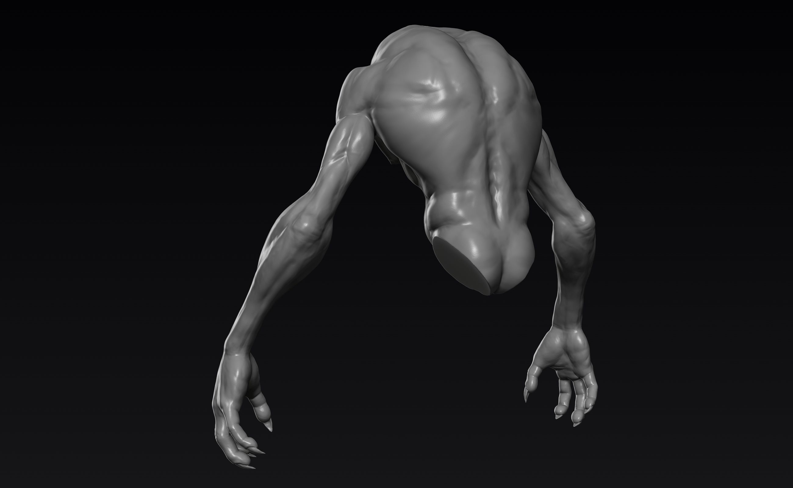Creature Upper Body Part 1 3D model_11