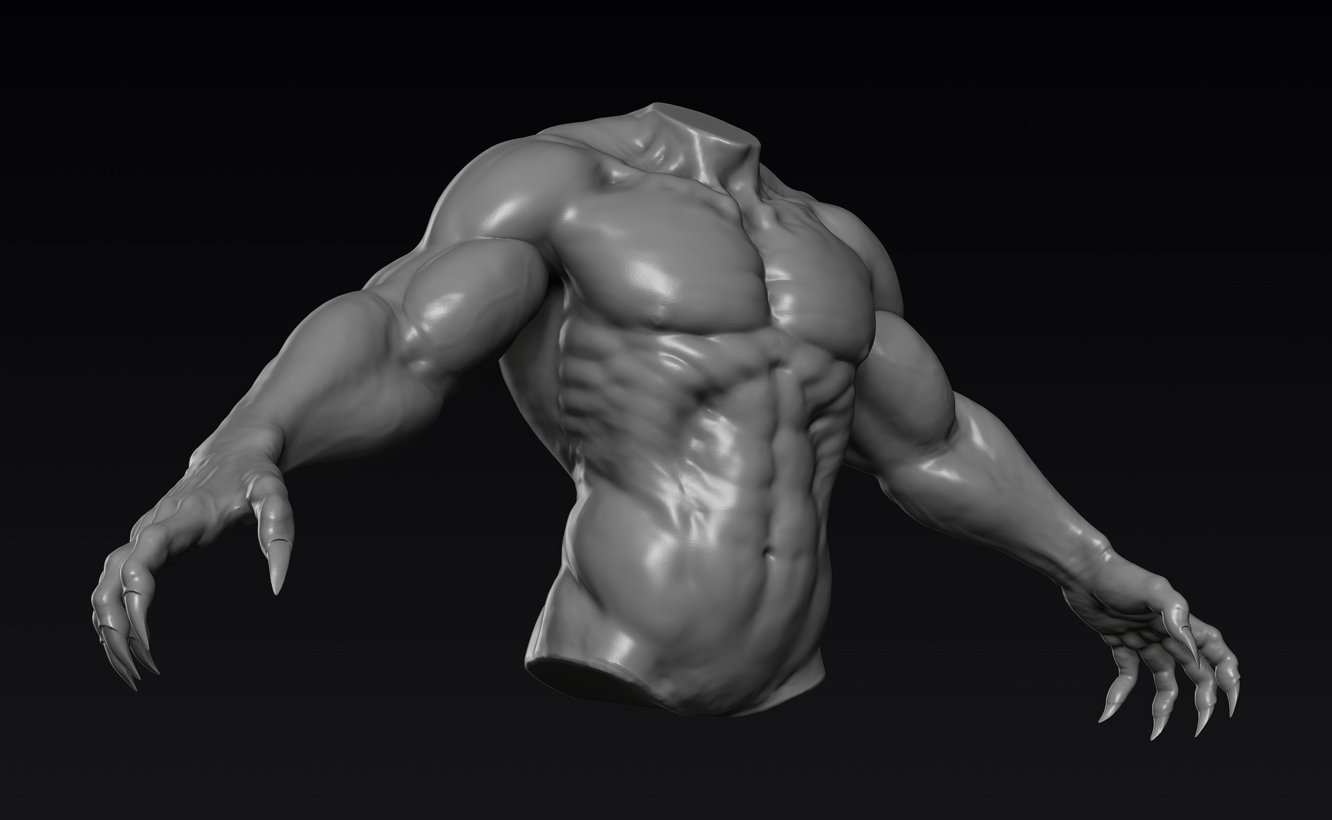 Creature Upper Body Part 1 3D model_14
