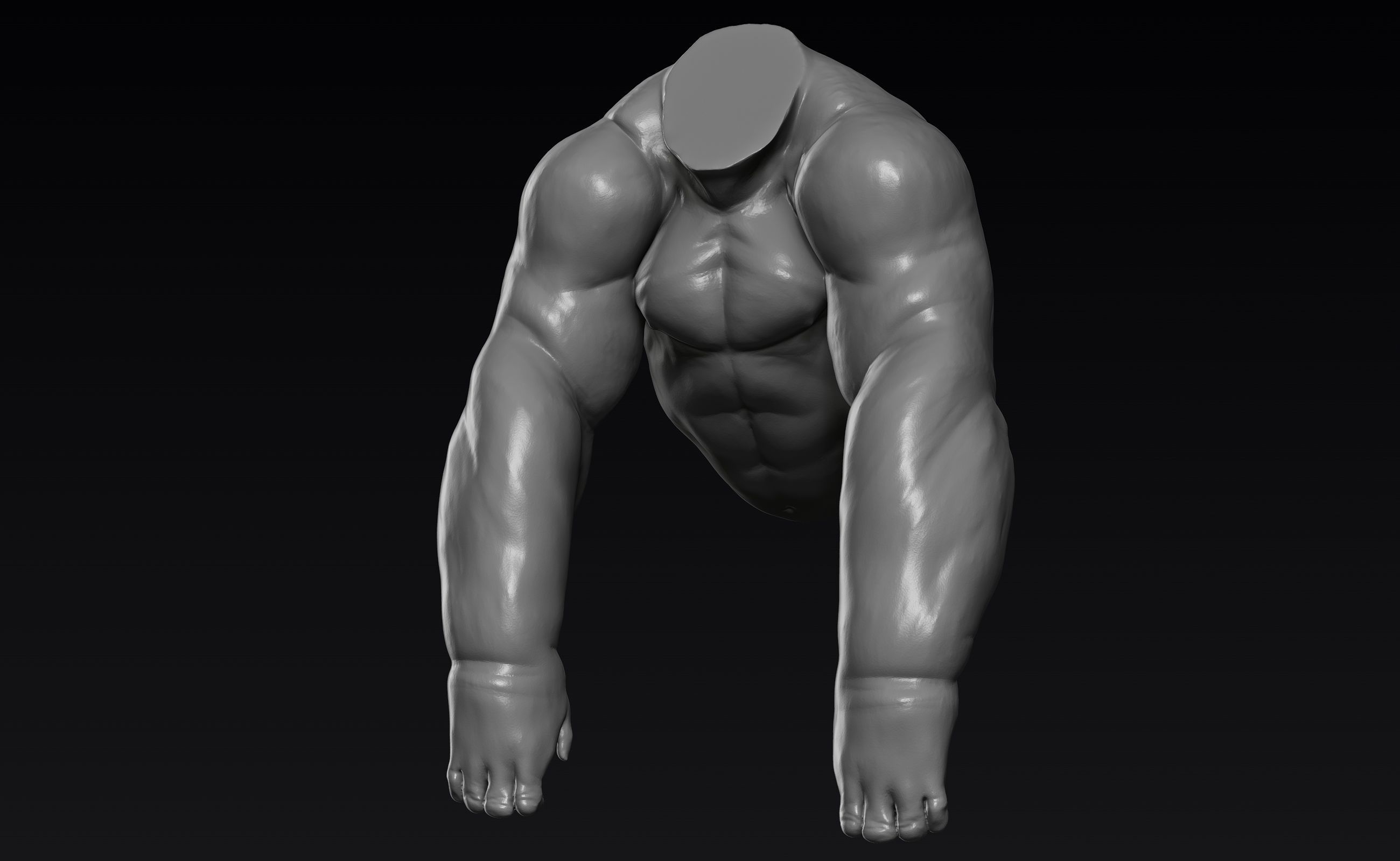 Creature Upper Body Part 1 3D model_16