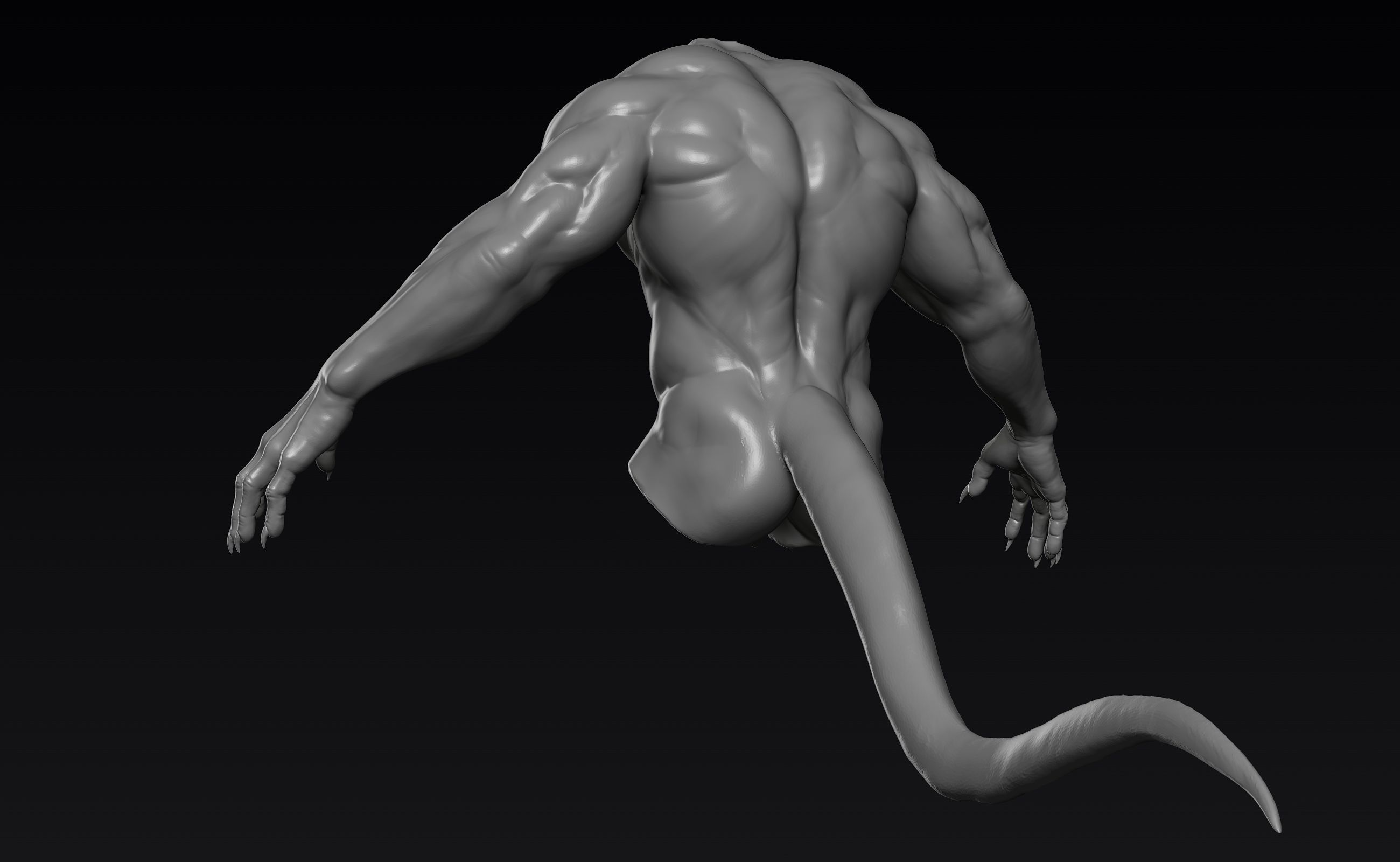 Creature Upper Body Part 1 3D model_9