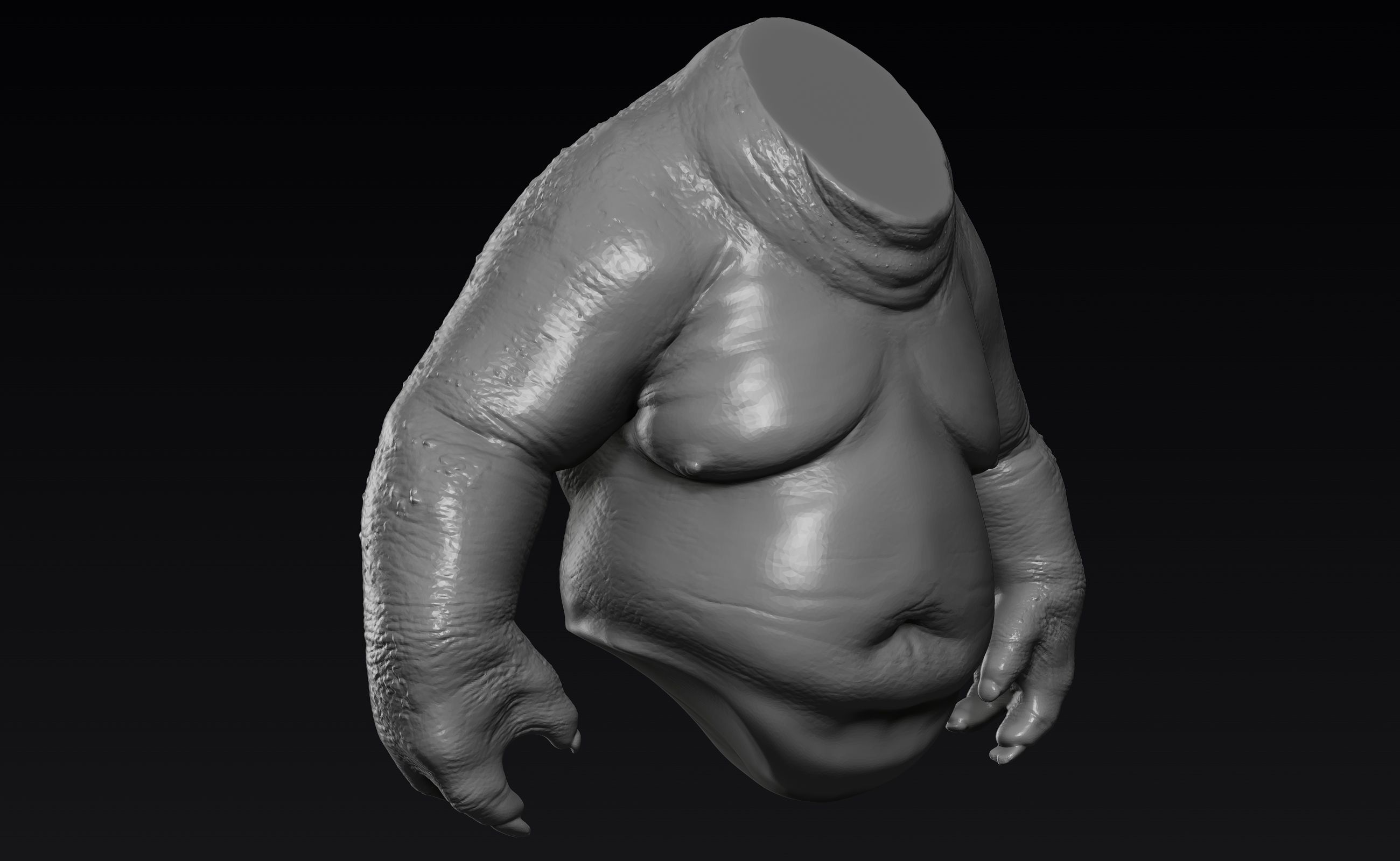 Creature Upper Body Part 1 3D model_12