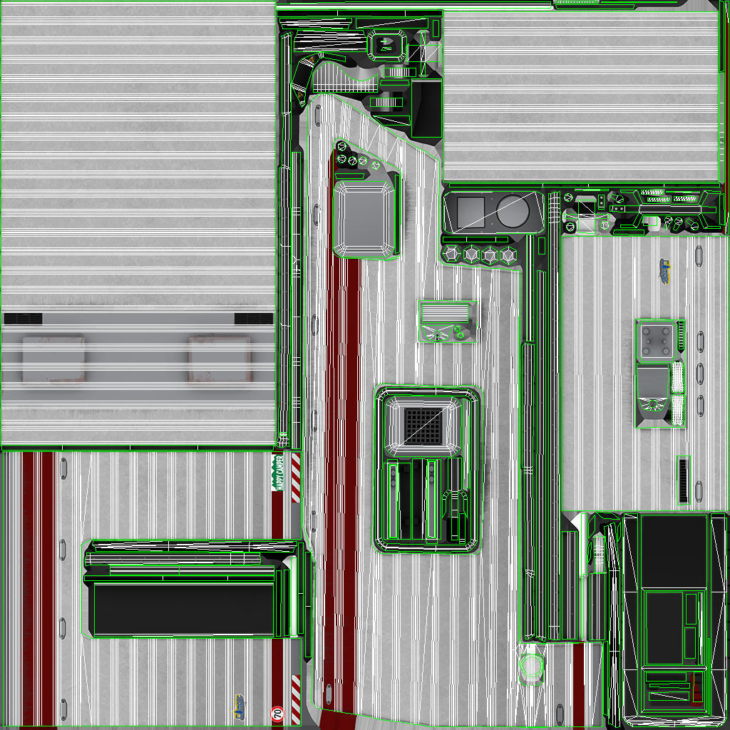 Generic American pickup camper 1982 Low-poly 3D model_26