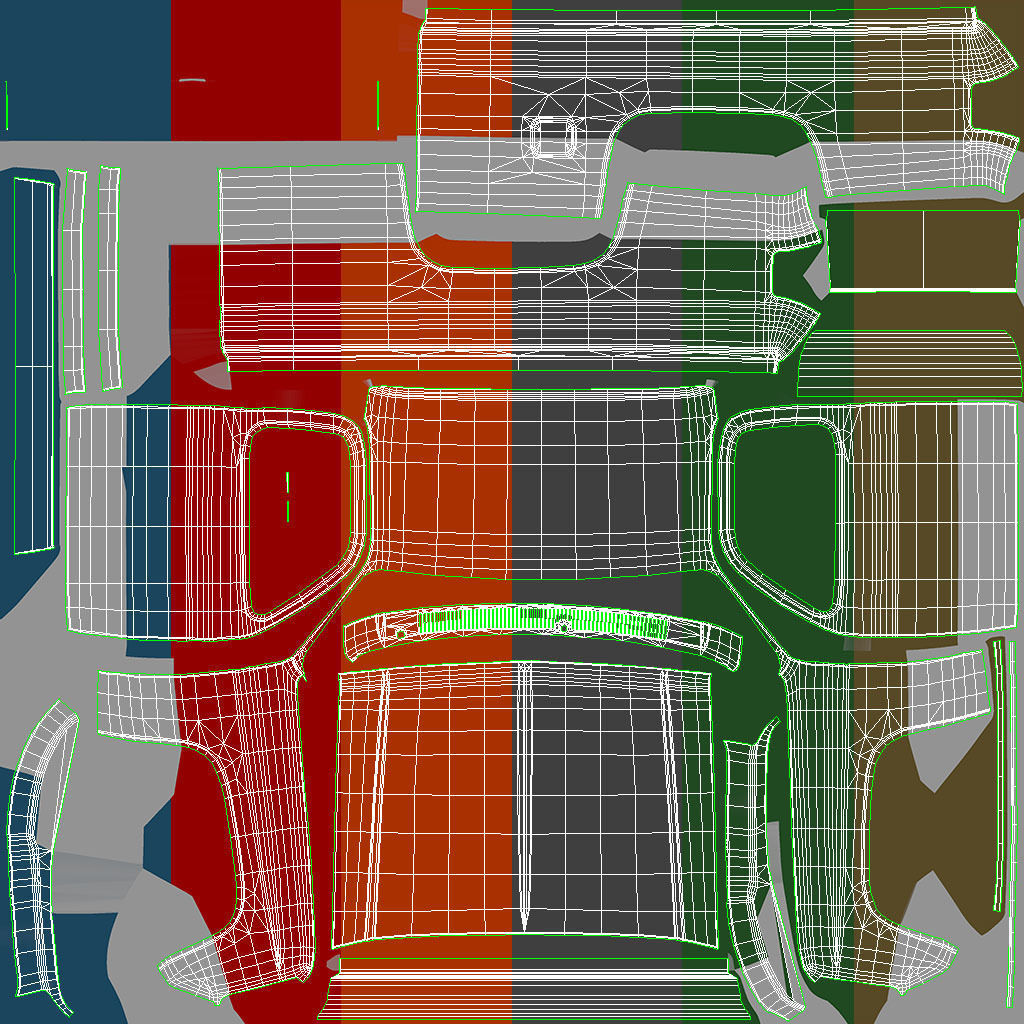 Generic American pickup camper 1982 Low-poly 3D model_28