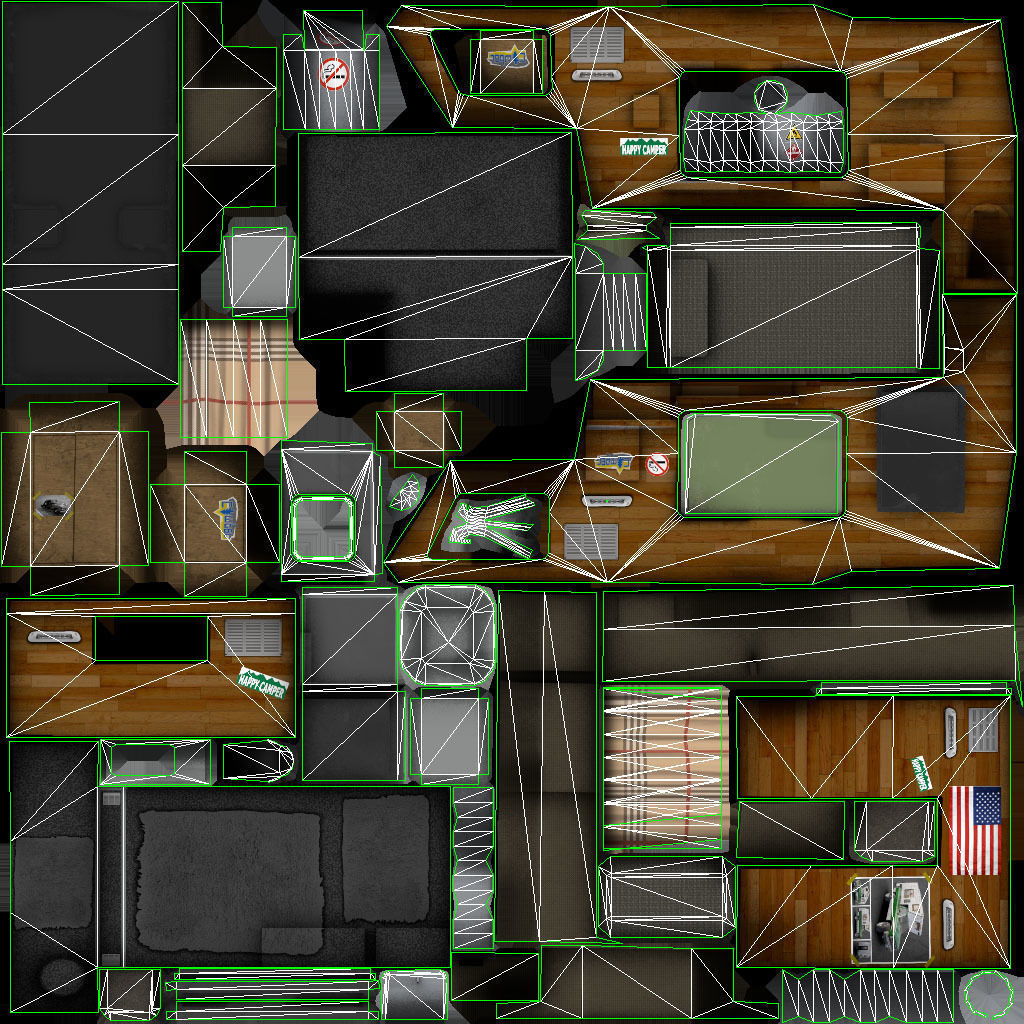 Generic American pickup camper 1982 Low-poly 3D model_25