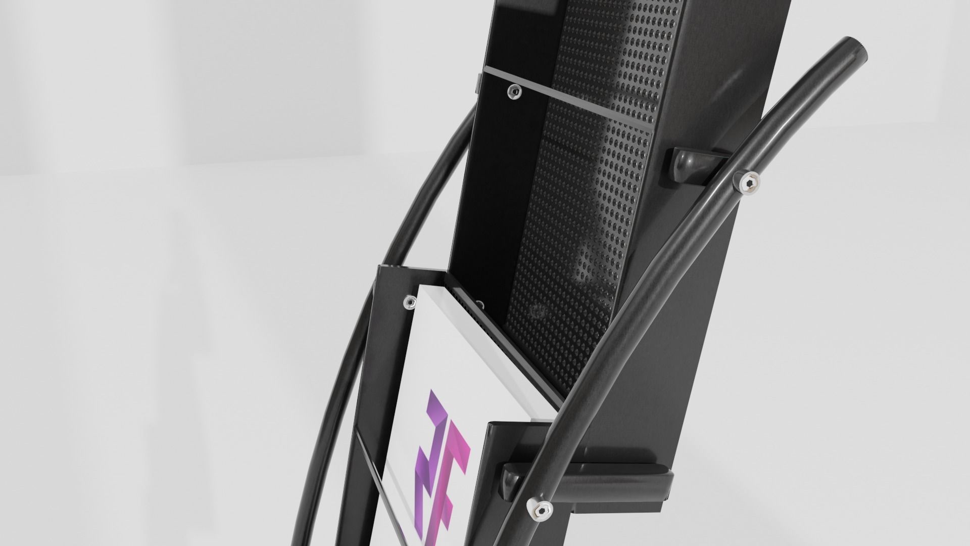 Journal Brochure Leaflet Flyer Magazine Folding Stand Holder Low-poly 3D model_9