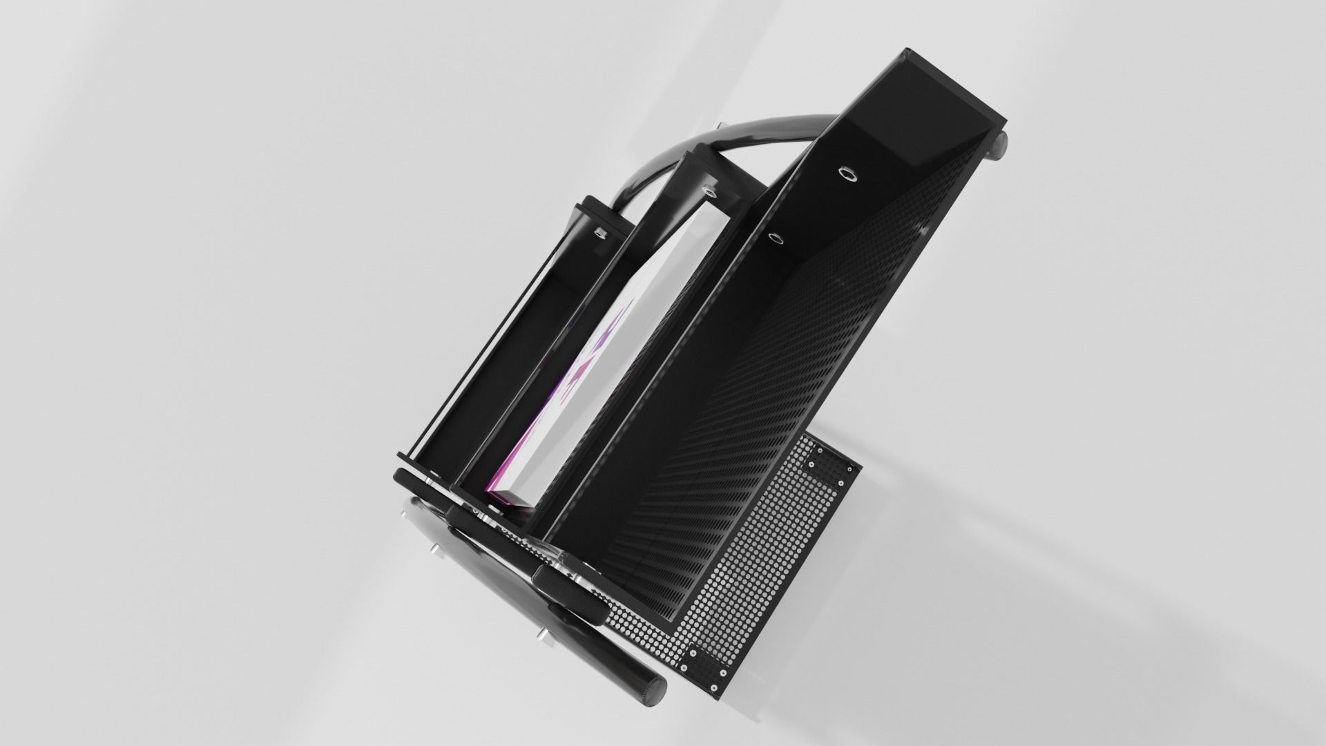 Journal Brochure Leaflet Flyer Magazine Folding Stand Holder Low-poly 3D model_8