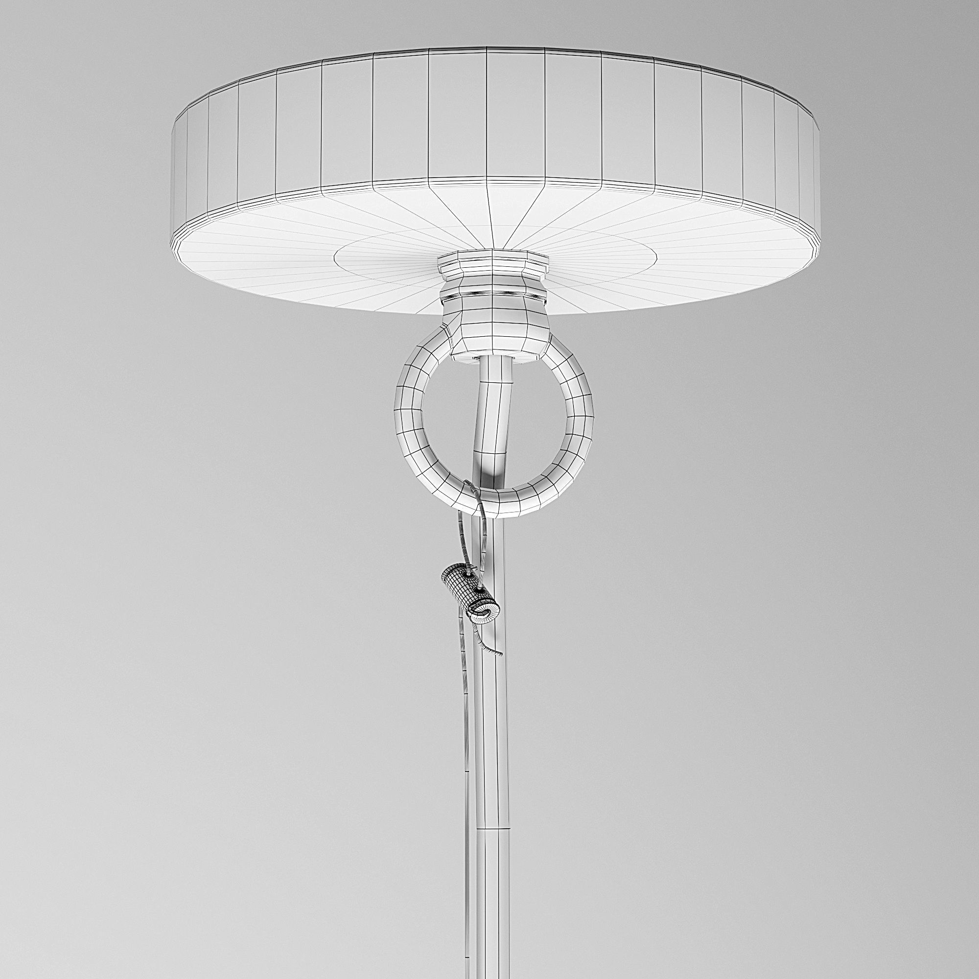 RH Montauk rattan teardrop pendant 3D model_4