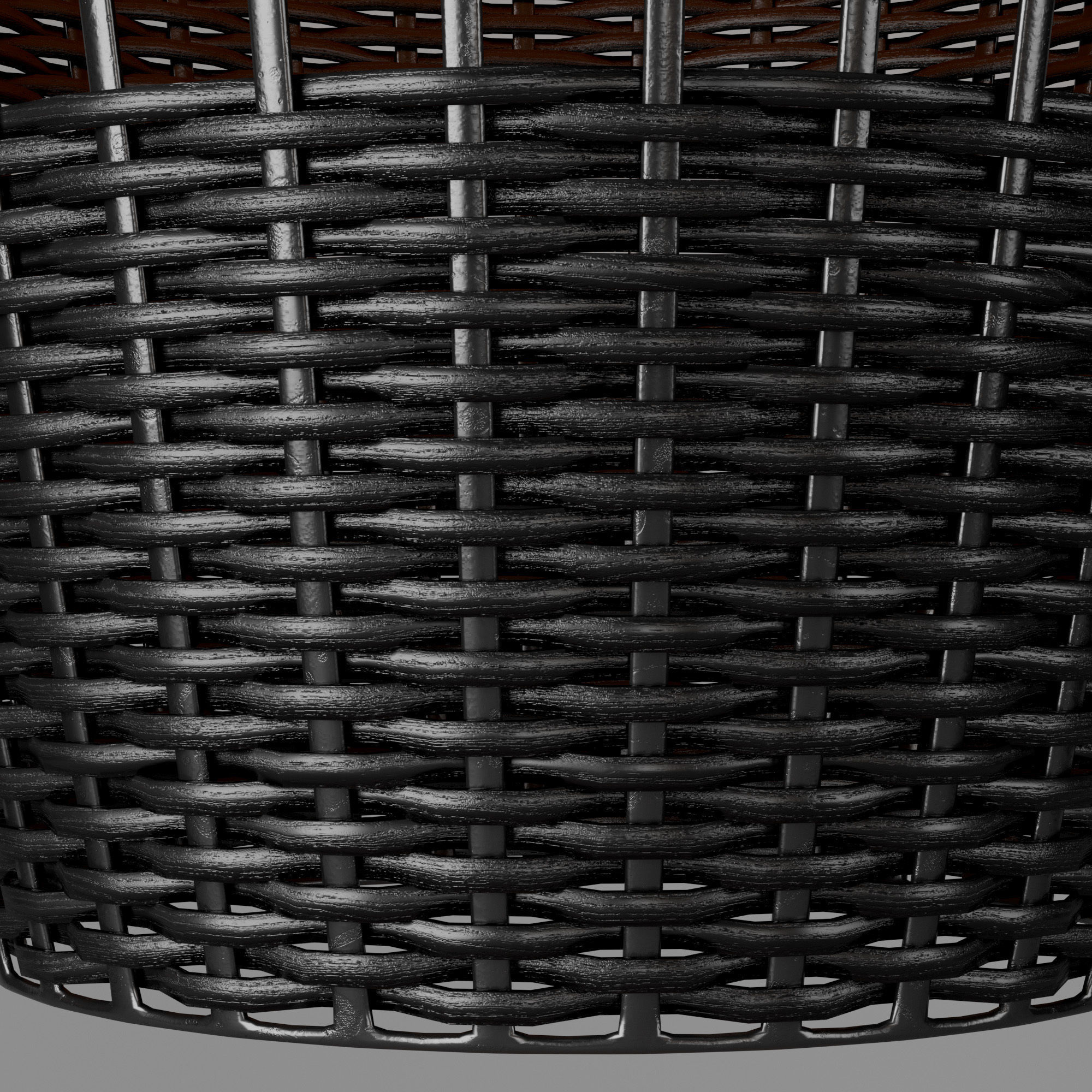 RH Montauk rattan teardrop pendant 3D model_2