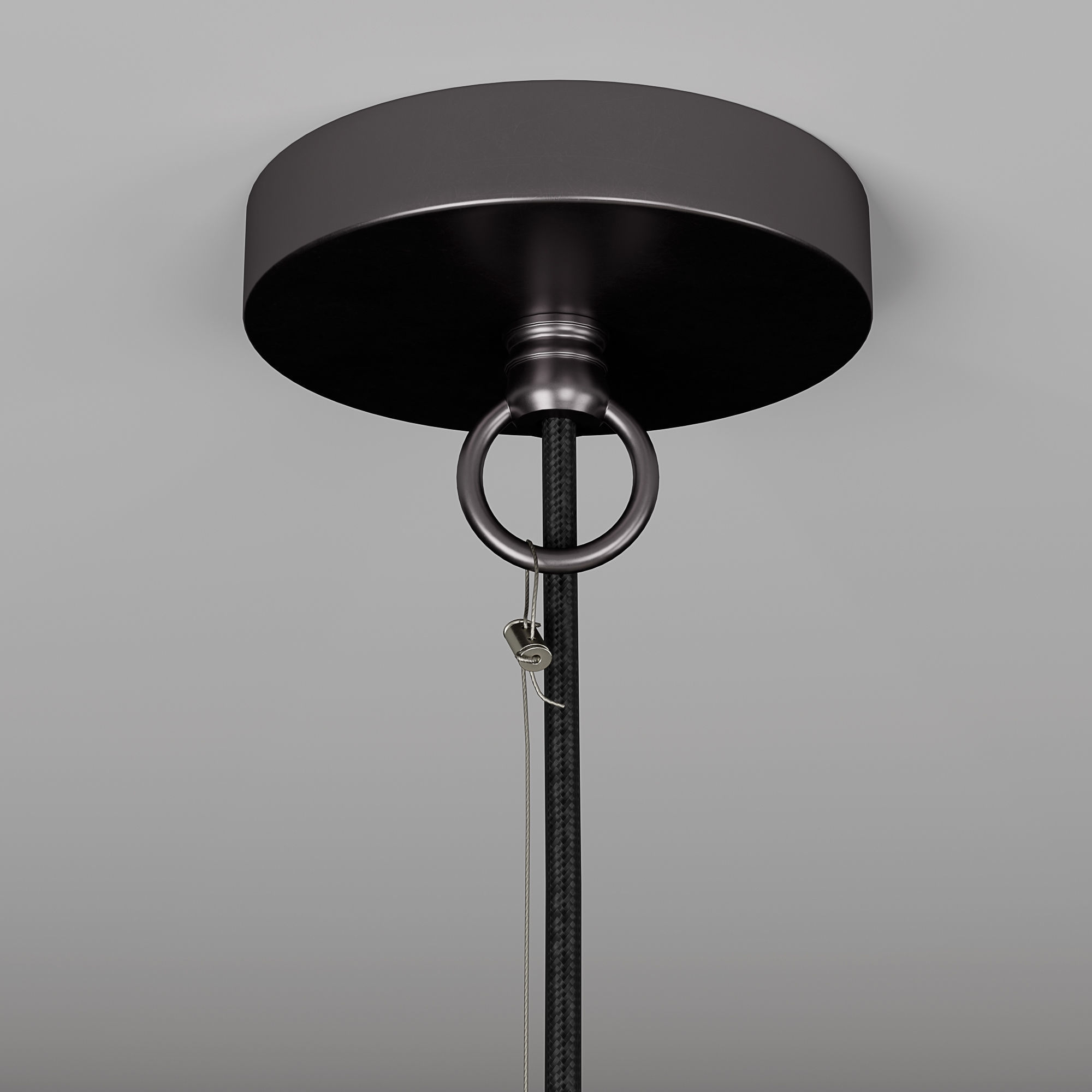 RH Montauk rattan teardrop pendant 3D model_3