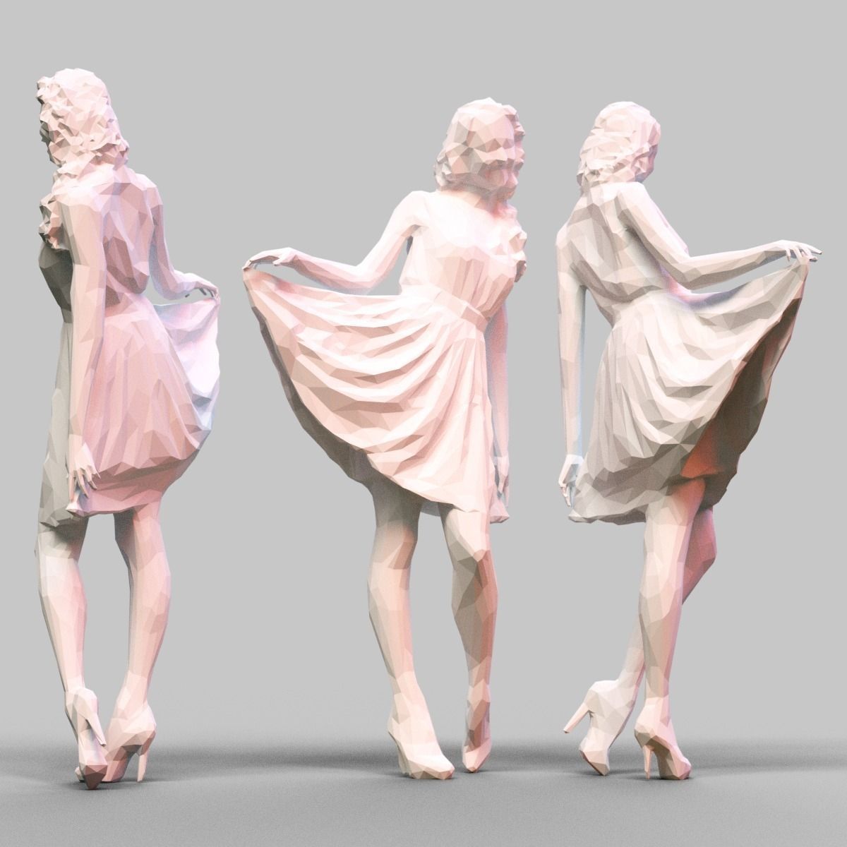 Girl Posing 3D print model_0