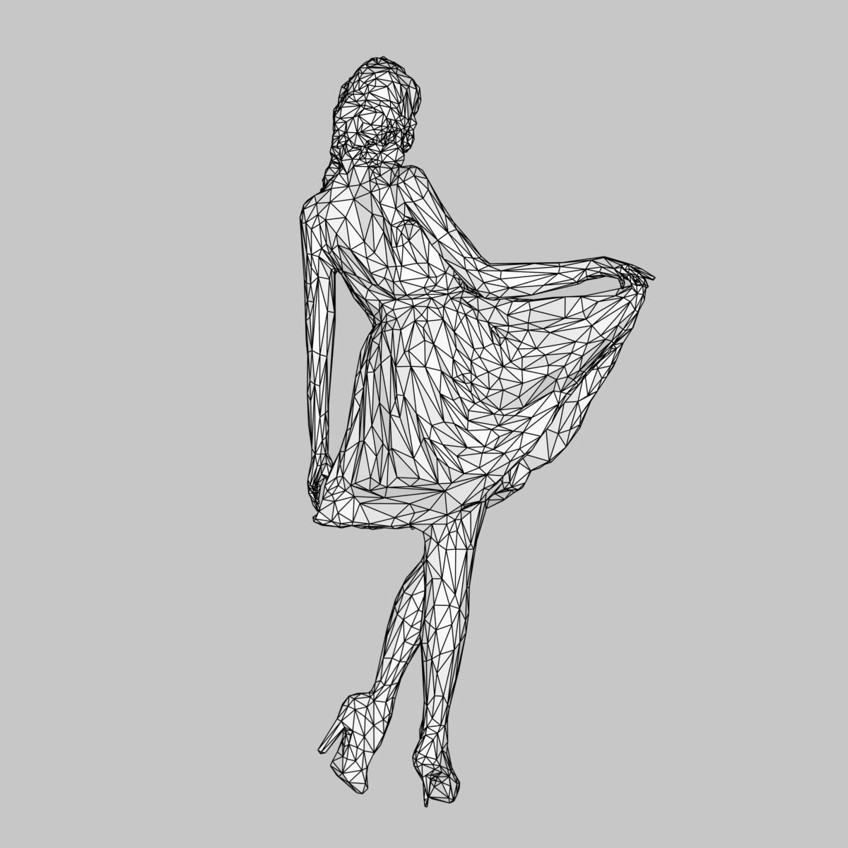 Girl Posing 3D print model_6