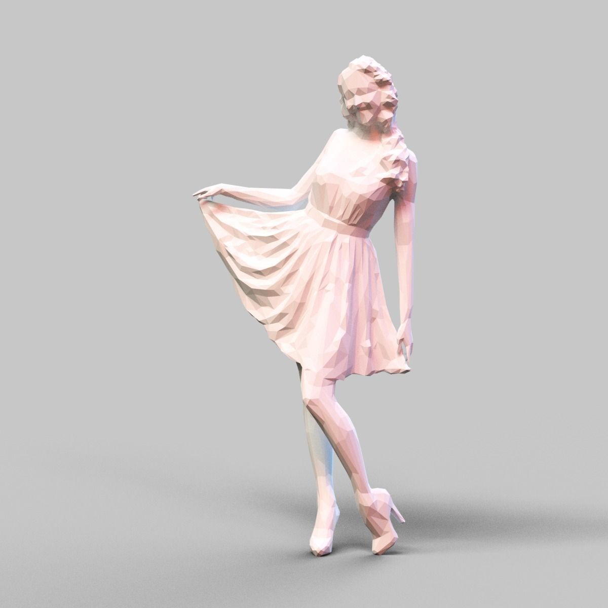 Girl Posing 3D print model_1