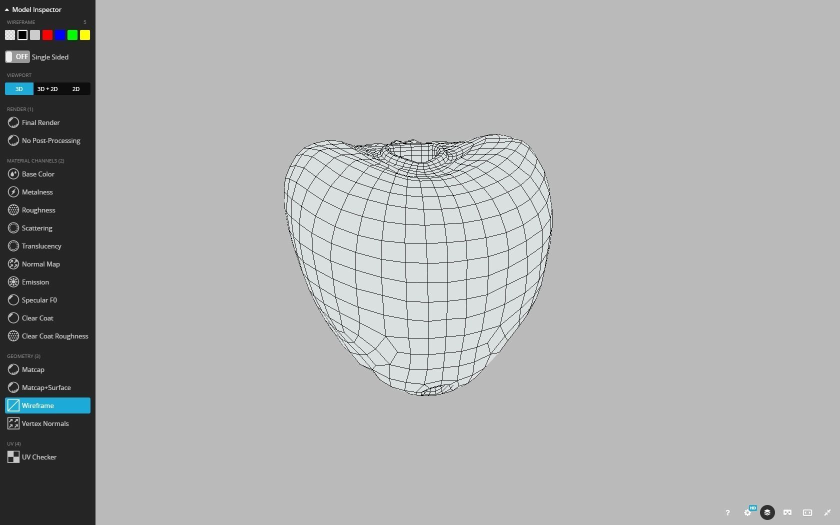 Prostate donut with hole in it Low-poly 3D model_18