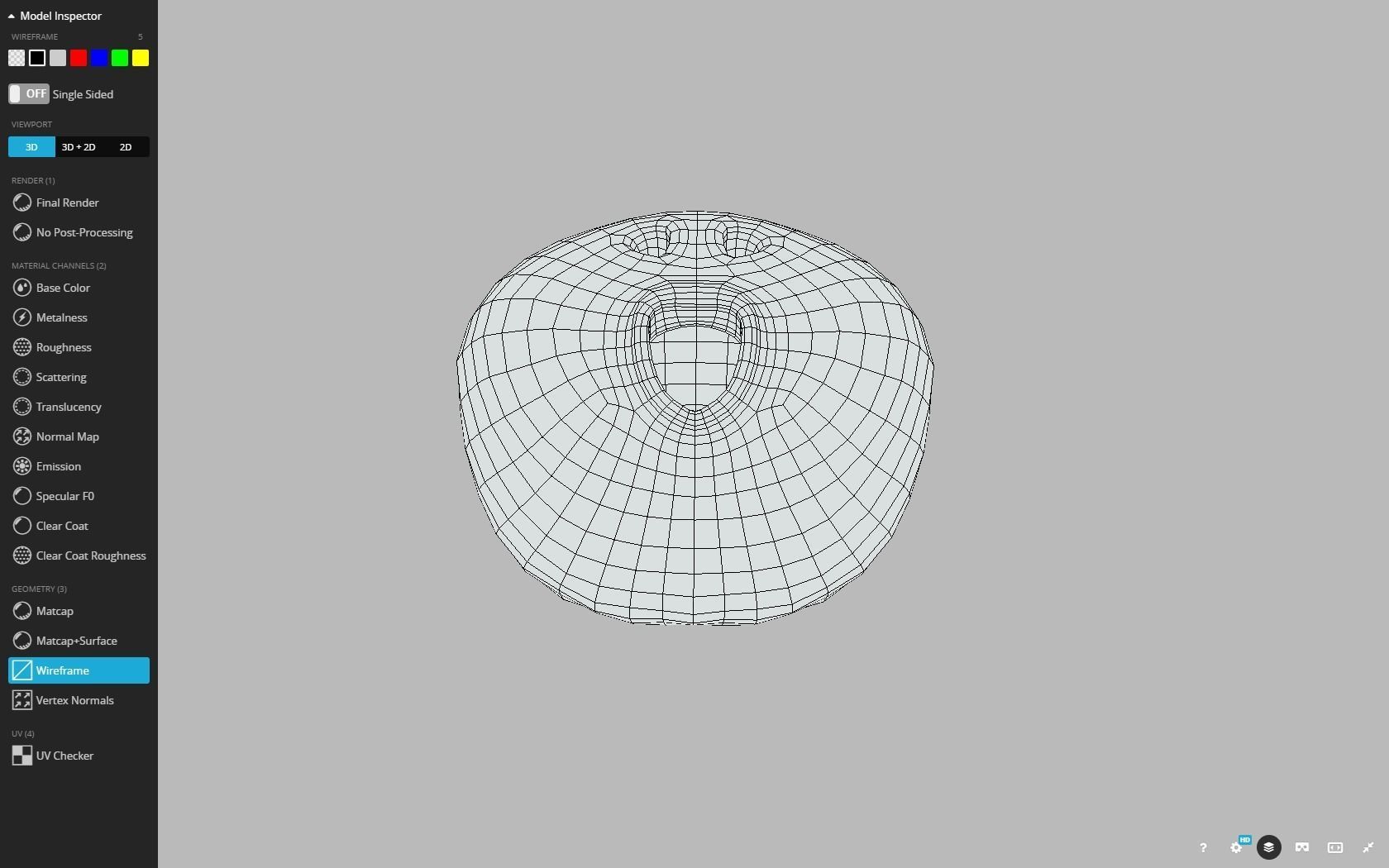 Prostate donut with hole in it Low-poly 3D model_22