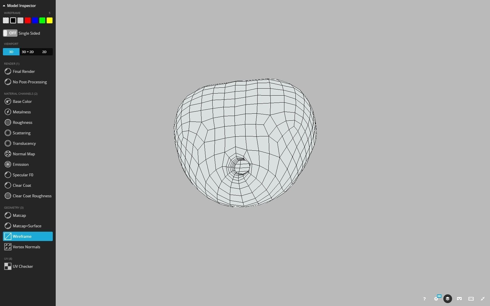 Prostate donut with hole in it Low-poly 3D model_21