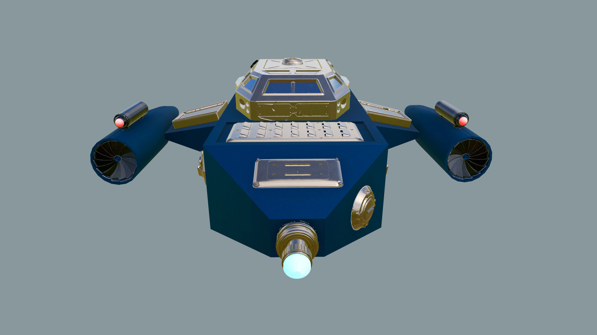Spaceship Sci-Fi Dropship 3D model 3D model_2