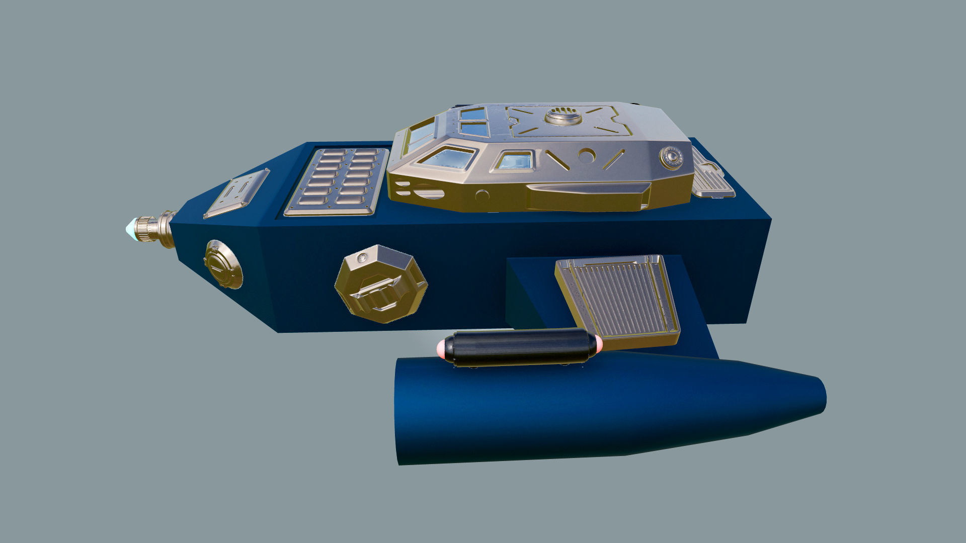 Spaceship Sci-Fi Dropship 3D model 3D model_3