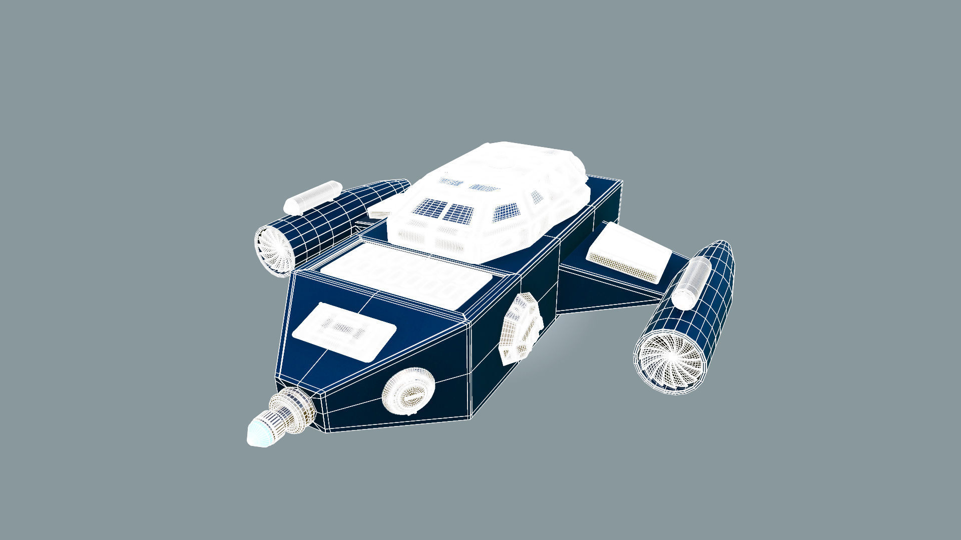 Spaceship Sci-Fi Dropship 3D model 3D model_11