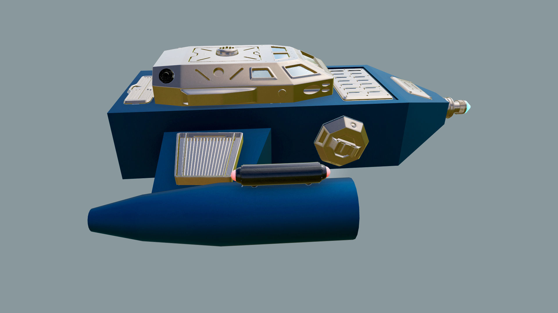 Spaceship Sci-Fi Dropship 3D model 3D model_9