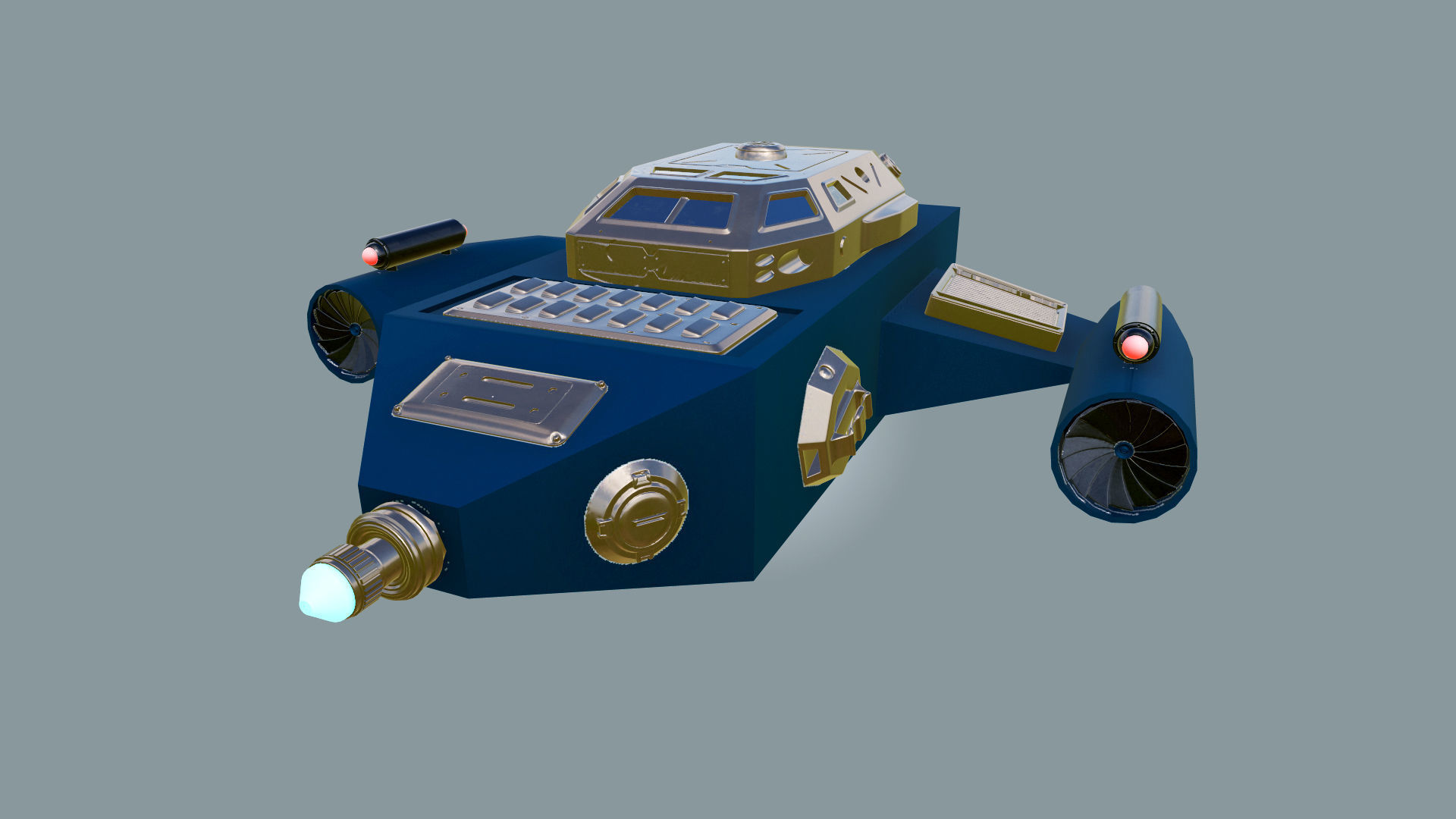 Spaceship Sci-Fi Dropship 3D model 3D model_6