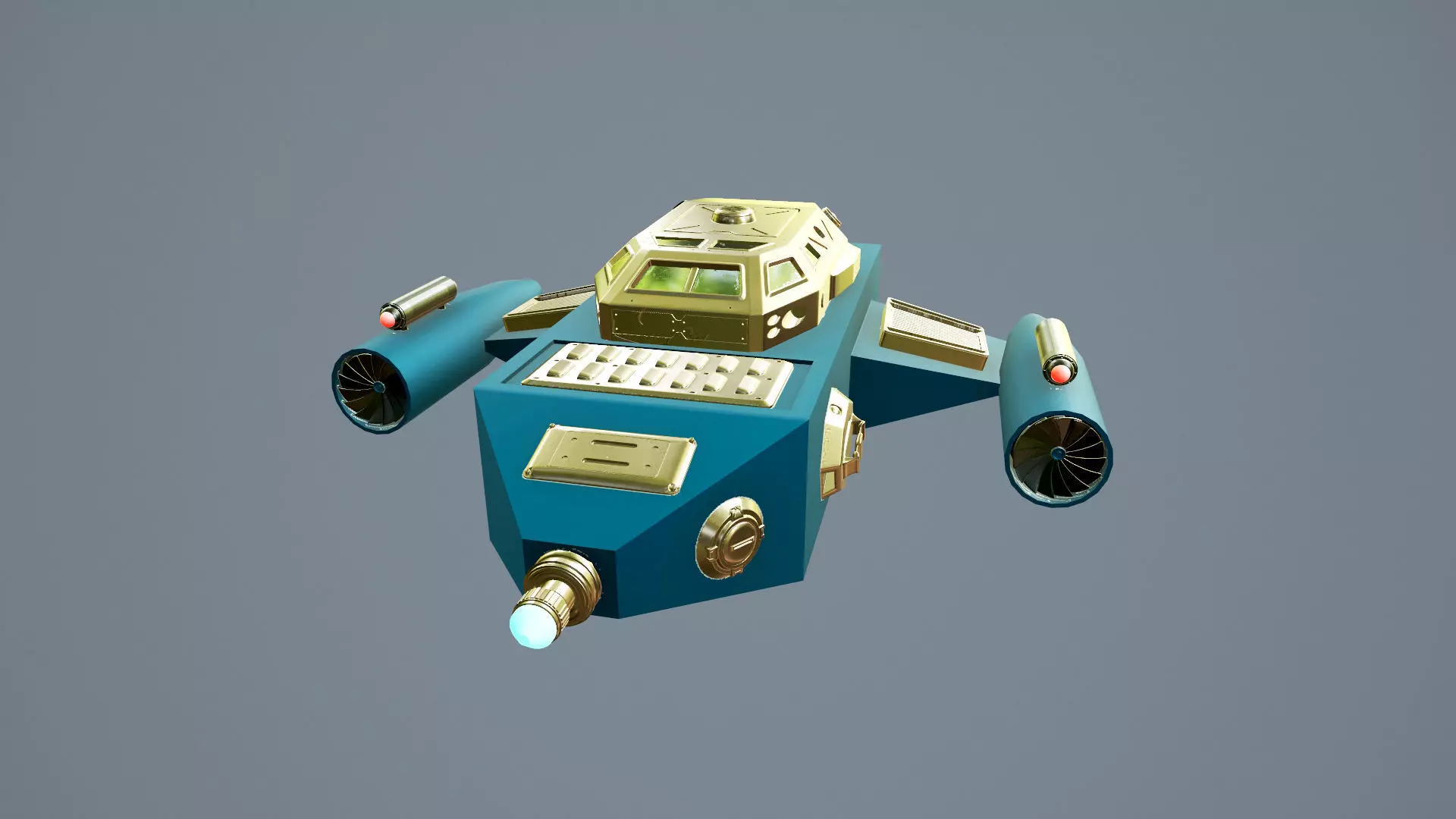 Spaceship Sci-Fi Dropship 3D model 3D model_0