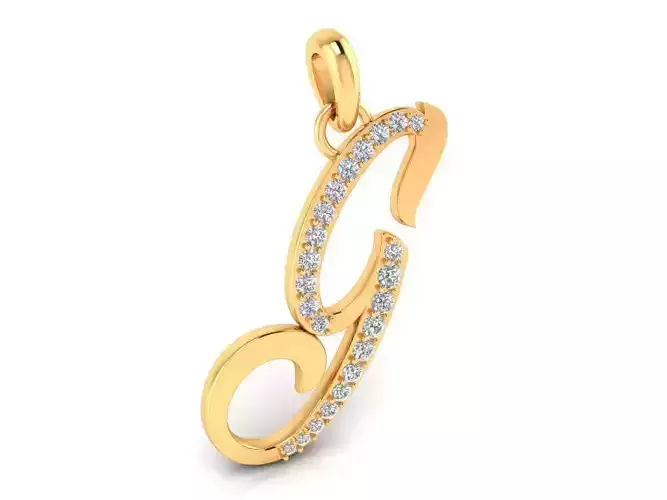 Pendant Alphabet Letter G Diamond