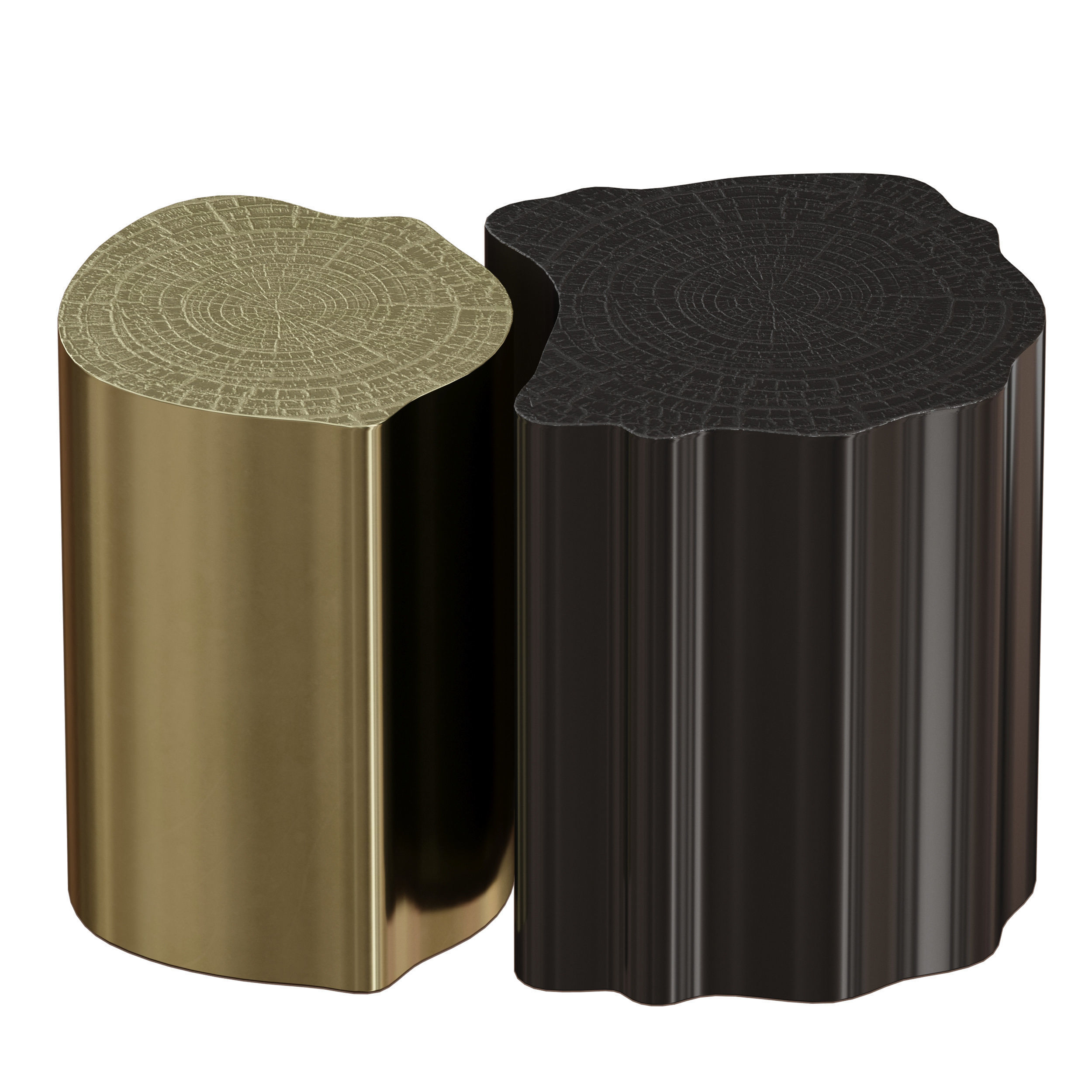 Leif Black and Brass Bunching Table Crate and Barrel 3D model_3