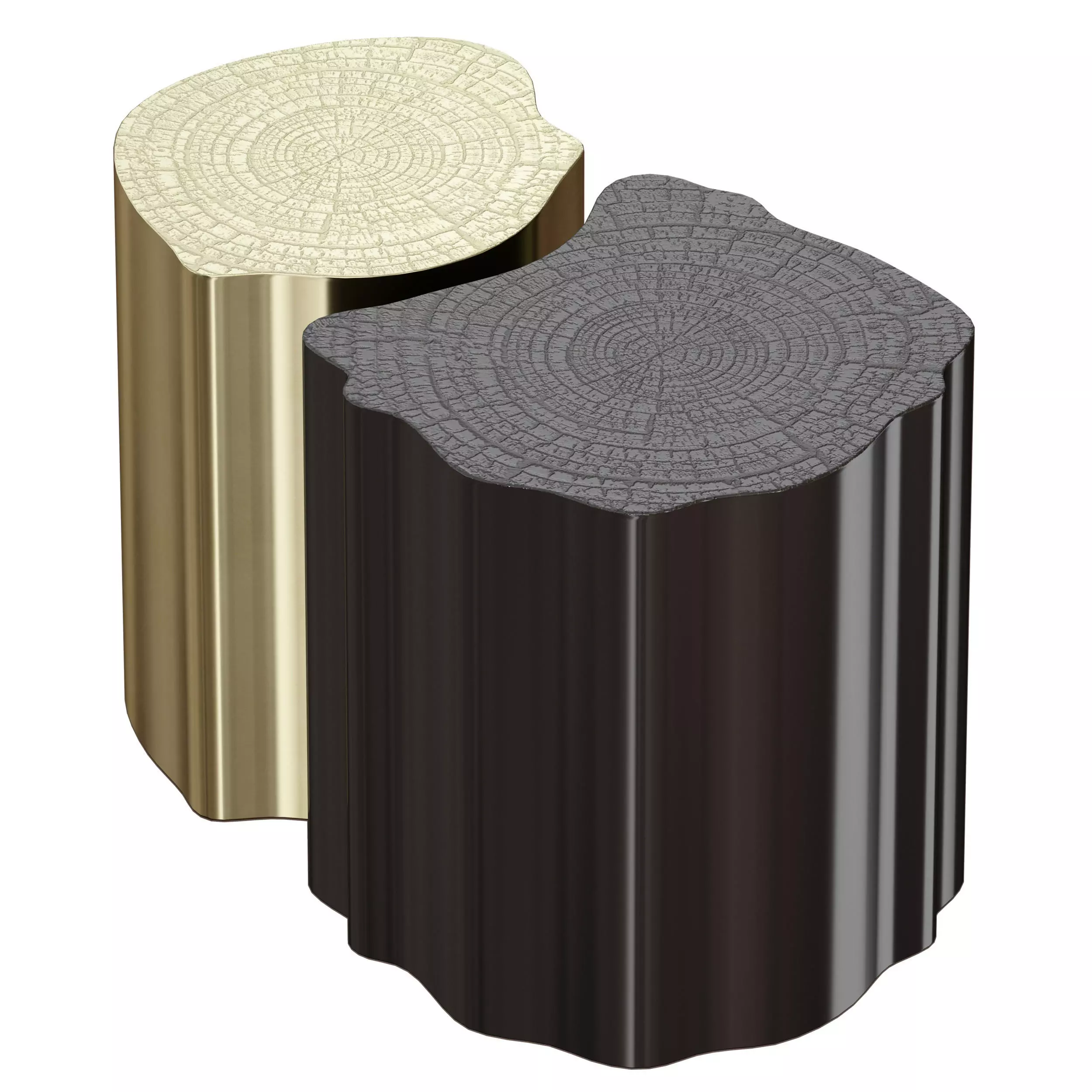 Leif Black and Brass Bunching Table Crate and Barrel 3D model_0