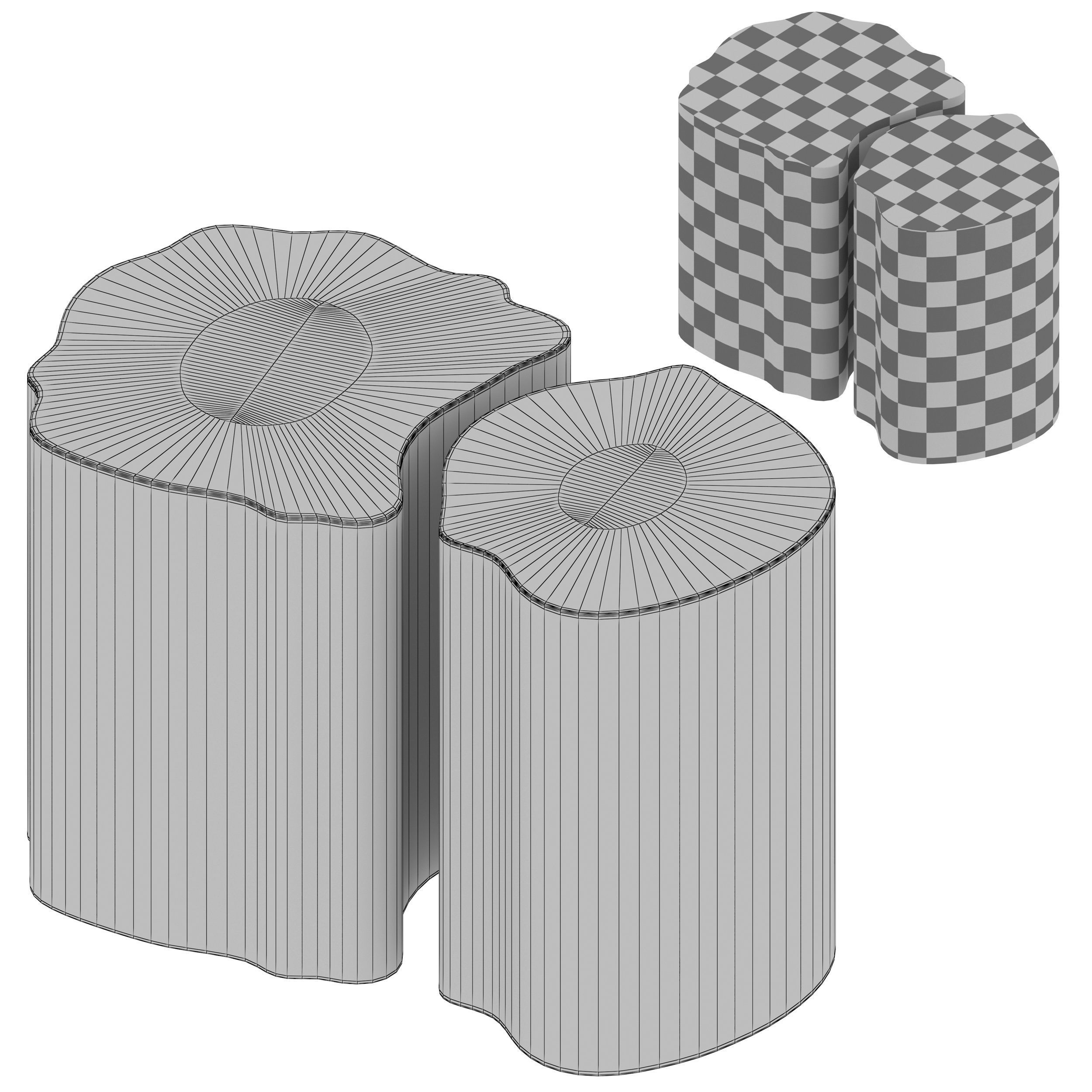 Leif Black and Brass Bunching Table Crate and Barrel 3D model_4