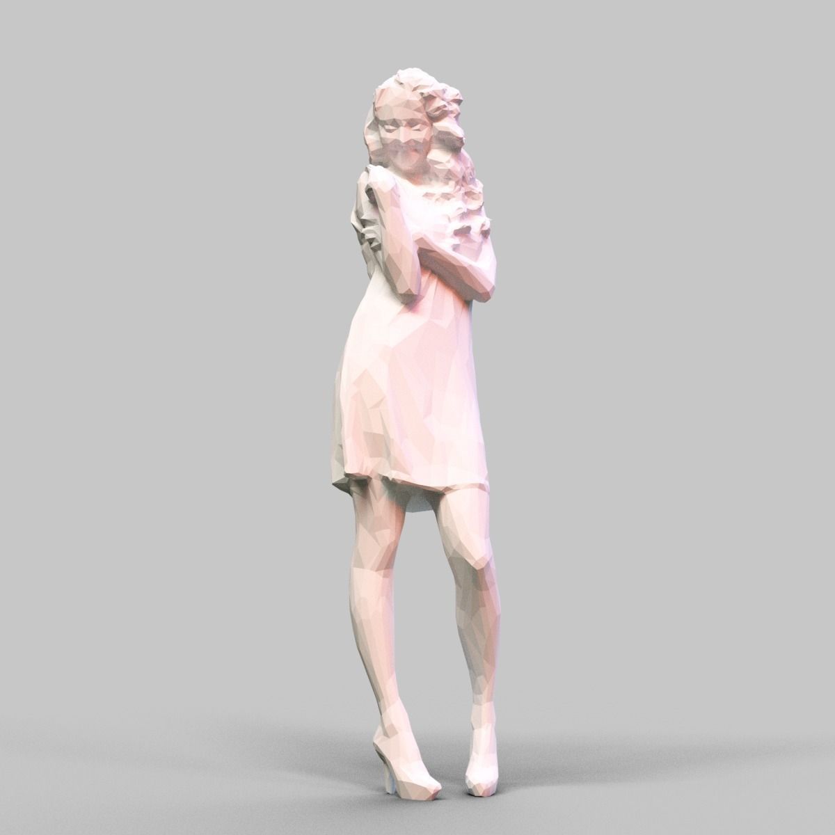 Girl Posing 3D print model_1