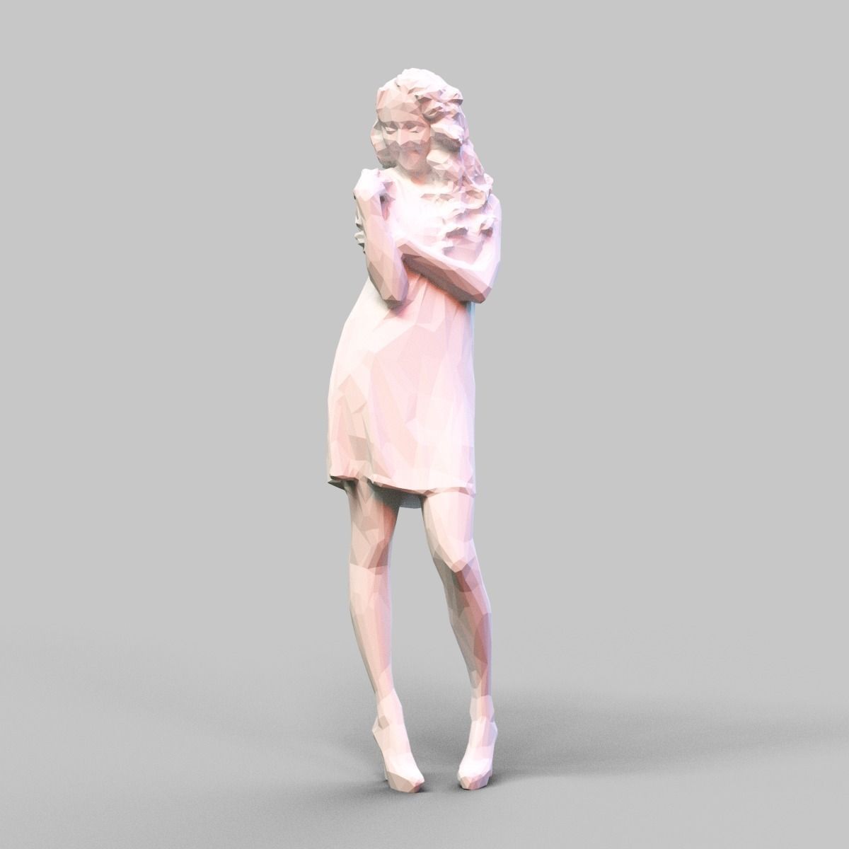 Girl Posing 3D print model_2