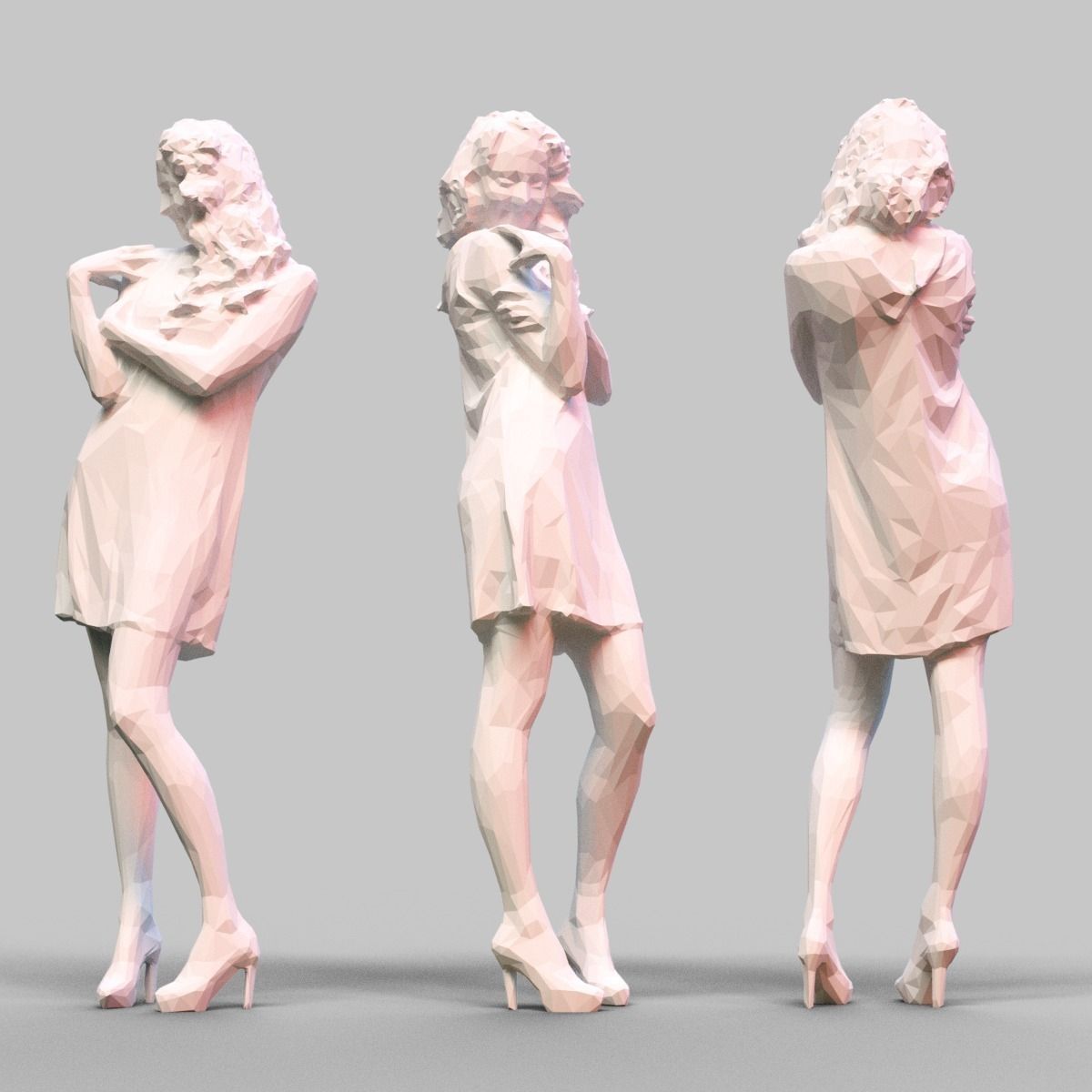 Girl Posing 3D print model_0