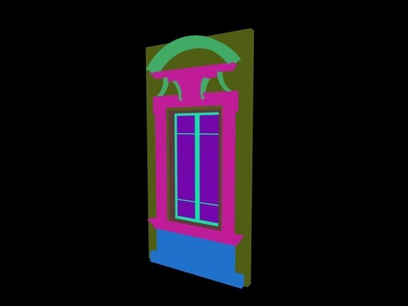 Classic 2 window 3D model_3
