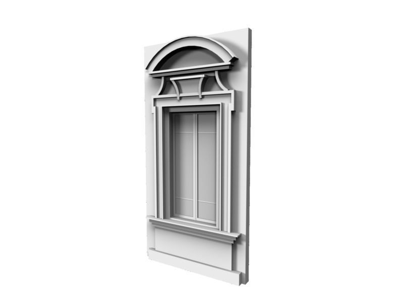 Classic 2 window 3D model_2
