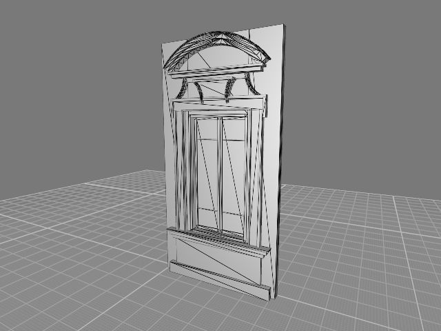 Classic 2 window 3D model_1