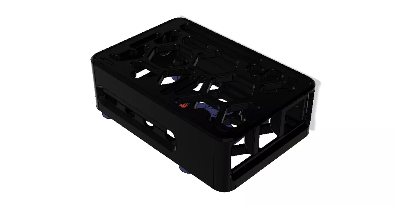 CASE RASPBERRY PI 4 AND QUICK RELEASE WITH AND WITHOUT 30MM FAN  3D print model_0