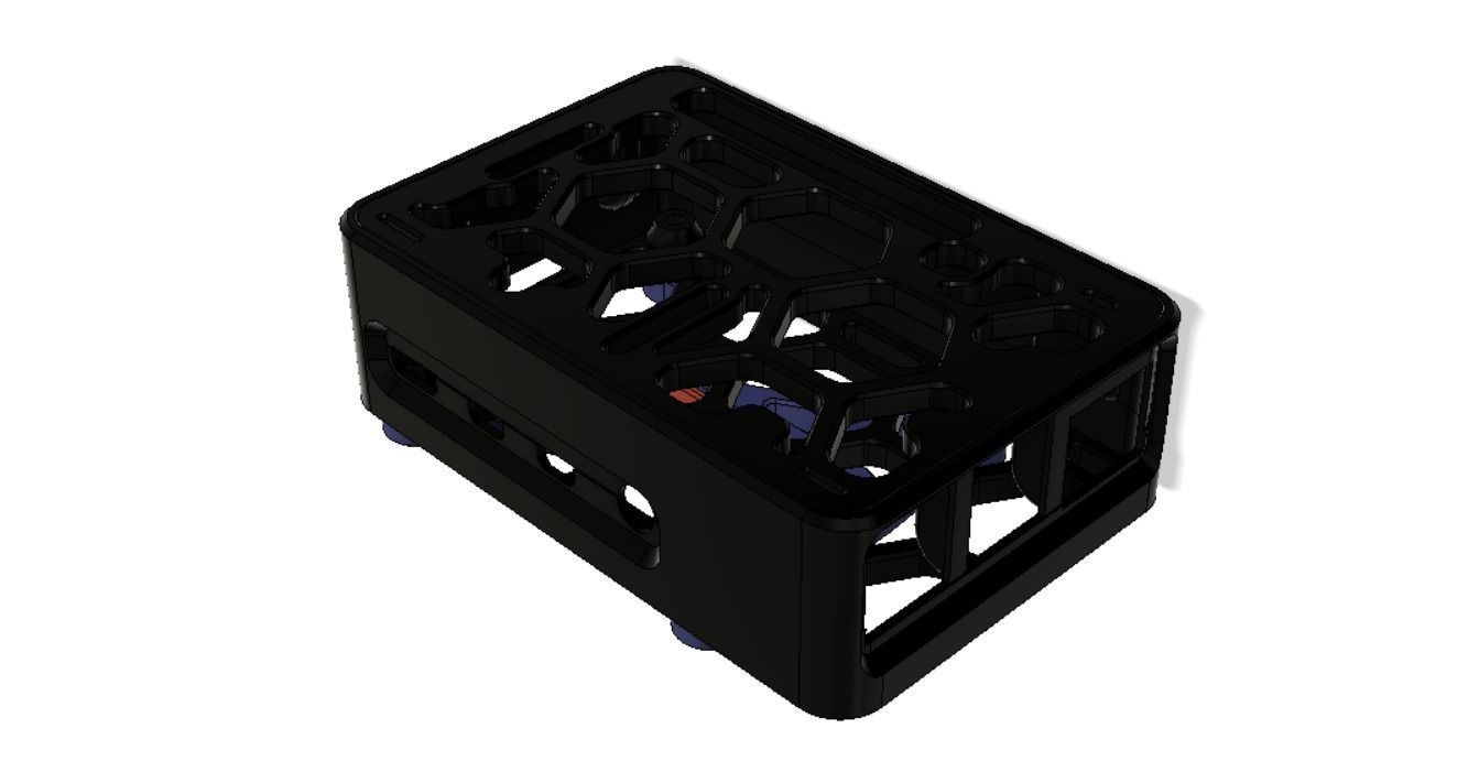 CASE RASPBERRY PI 4 AND QUICK RELEASE WITH AND WITHOUT 30MM FAN