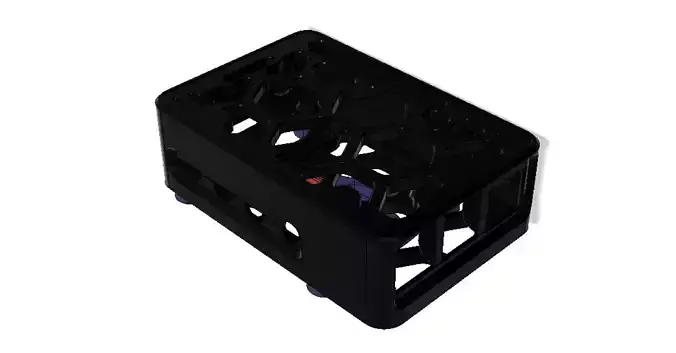 CASE RASPBERRY PI 4 AND QUICK RELEASE WITH AND WITHOUT 30MM FAN  3D print model CASE RASPBERRY PI 4 AND QUICK RELEASE WITH AND WITHOUT 30MM FAN  3D print model
